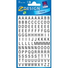 Z-Design Buchstabenetiketten, schwarz auf weiß, Folie Schrift Helvetica 26pt