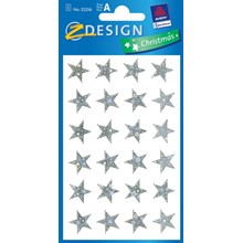 Z-Design Weihnachtssticker Effektfolie Sterne silber