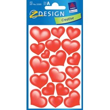 Z-Design Sticker beglimmert, Herzen