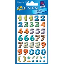 Z-Design Sticker Zahlen bunt