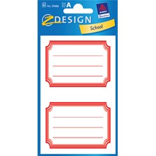 Z-Design Buchetiketten Rahmen rot