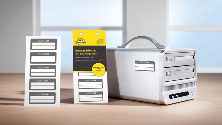 Inventar Etiketten aus abziehsicherer Folie