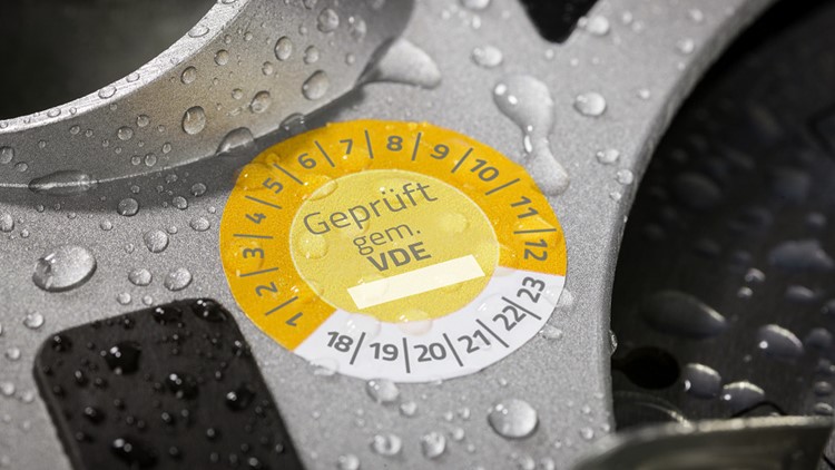 Prüfplaketten - "Geprüft gemäß VDE"
