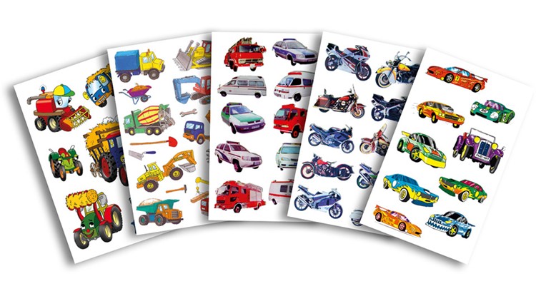 Kinder Sticker - Fahrzeuge