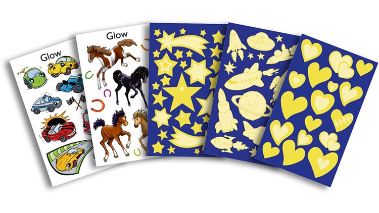 Kinder Sticker - Leuchtsticker