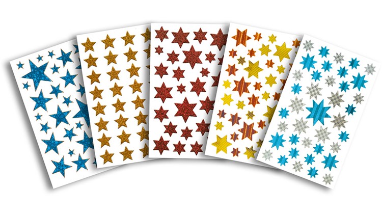 Sticker - Farbige Sterne