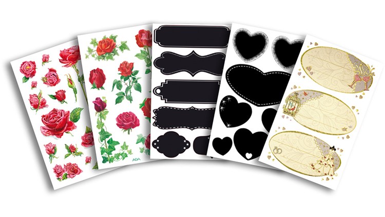 Hochzeits-Sticker - Zur Dekoration