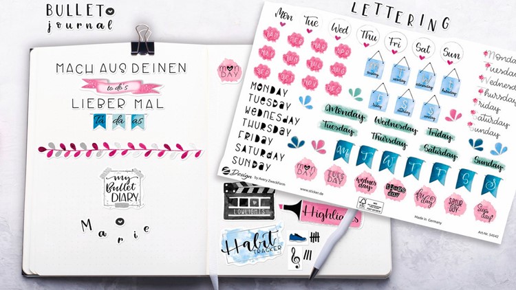 Trend Sticker für Bullet Journals & Co.