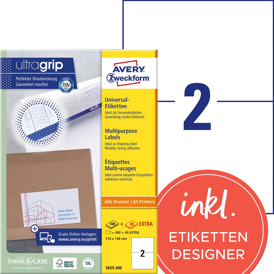 Avery Zweckform  Lebensmitteletiketten Tiefgefrohren