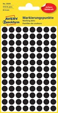 Avery Zweckform Markierungspunkte, 8 mm, 416 Etiketten, schwarz