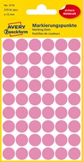 Avery Zweckform Markierungspunkte Ø 12 mm, 270 Etiketten, rosé