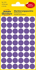 Avery Zweckform Markierungspunkte Ø 12 mm, 270 Etiketten, violett