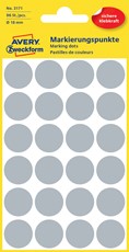 Avery Zweckform Markierungspunkte, 18 mm, 96 Etiketten, grau