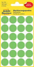 Avery Zweckform Markierungspunkte, 18 mm, 96 Etiketten, leuchtgrün