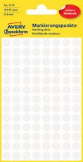 Avery Zweckform Markierungspunkte, 8 mm, 416 Etiketten, weiß