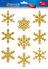 Z-Design Christmas - Fensterbilder, Schneeflocken, 9 Aufkleber