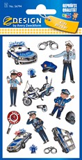 Z-Design Metallic Sticker Polizei