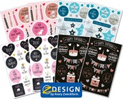 Z-Design Sticker Set Geburtstag