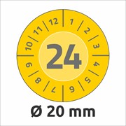Avery Zweckform Prüfplaketten Ø 20 mm, gelb