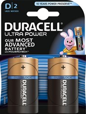 Duracell Ultra Power Batterien, D, 2er Pack