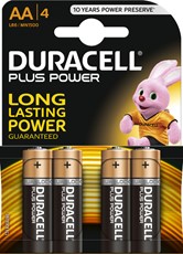Duracell Plus Power Batterien, AA 4er Pack