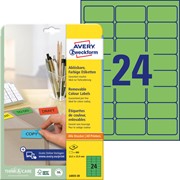 Avery Zweckform Etiketten 63,5x33,9 mm, 20 Bögen, grün