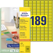 Avery Zweckform Etiketten 25,4x10 mm, 20 Bögen, gelb