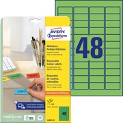 Avery Zweckform Etiketten 45,7x21,2 mm, 20 Bögen, grün