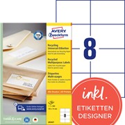 Avery Zweckform Recycling Etiketten, 105x74 mm, 100 Bogen