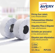 Avery Zweckform Etikett 12x26mm weiss für 1-zeilige Handauszeichner permanent