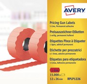Avery Zweckform Etiketten für 1-zeilige Handauszeichner, neonrot, 12 x 26 mm, 10 Rollen