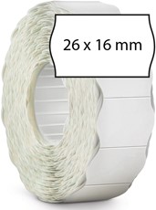 METO Etiketten für Preisauszeichner (26x16 mm, 2-zeilig, 12.000 Stück, permanent haftend) 12 Rollen à 1000 Stück, weiß