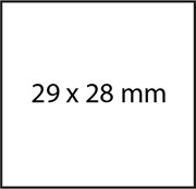 METO Etiketten für Preisauszeichner (29x28 mm, 3-zeilig, 3.500 Stück, permanent haftend) 5 Rollen à 700 Stück, weiß