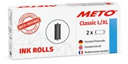 METO Tintenrollen für Preisauszeichner Classic L/XL (für 32x19 mm & 29x28 mm Etiketten) 2 Stück, schwarz