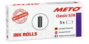 METO Tintenrollen für Preisauszeichner Classic S/M, ProLine S/M (für 26x12 mm & 26x16 mm Etiketten) 5 Stück, schwarz