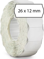 METO Etiketten für Preisauszeichner (26x12 mm, 1-zeilig, 6.000 Stück, tiefkühl) 6 Rollen à 1000 Stück, weiß
