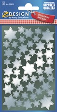 Z-Design Sticker Glanzfolie Sterne silber