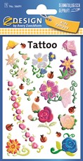 Z-Design Tattoos Blumen beglimmert