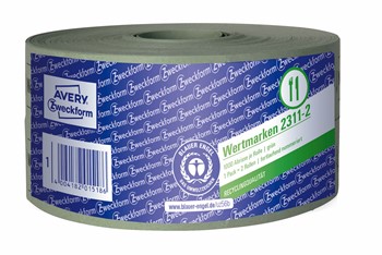 Avery Zweckform 2311-2, Wertmarken, 57 x 30 mm, fortlaufend nummeriert, 2 Rollen je 1000 Bons, grün