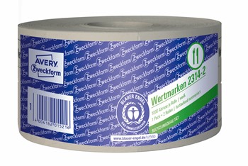 Avery Zweckform 2314-2, Wertmarken, 57 x 30 mm, fortlaufend nummeriert, 2 Rollen je 1000 Bons, weiß