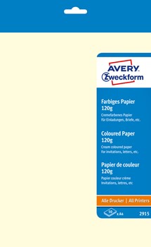Avery Zweckform 2915, Universalpapier, creme, A4, 120g, 50 Blatt