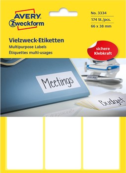 Avery Zweckform 3334, Vielzweck-Etiketten 66x38 mm, 174 Etiketten