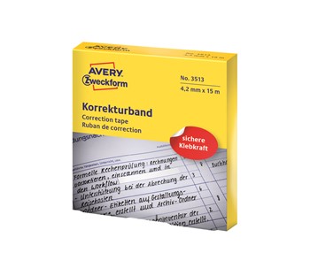Avery Zweckform 3513, Korrekturband 4,2mmx15m im Spender, 1 Stück