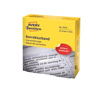 Avery Zweckform 3515, Korrekturband 21,1mmx15m im Spender, 1 Stück