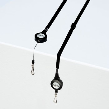 Avery Zweckform 4830, Lanyards, Textilband mit Aufrollmechanismus, schwarz, 10 x 400 mm, 10 Stück