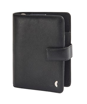Avery Zweckform 50105, Chronoplan Standard Midi Leder mit Verschlusslasche schwarz, 1 Stück