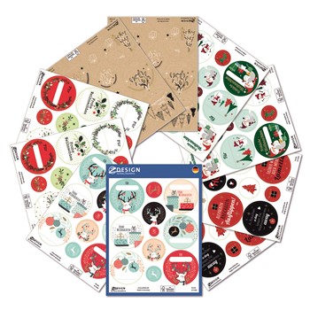 Z-Design 51011, Weihnachtssticker Set, bunt, 10 Bogen