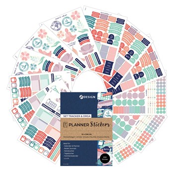 Z-Design Planner Stickers-Set "Tracker & Orga", Papier, bunt, 690 Aufkleber (Avery Zweckform 51062)