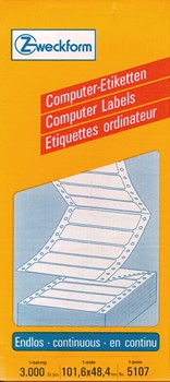 Avery Zweckform 5107, Endlos-Computeretiketten 101,6x48,4 mm, 3000 Etiketten, 1-bahnig