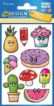 Z-Design 53225, Kids - Papier Sticker, Kawaii, 1 Bogen, Bogengröße 76 x 120 mm